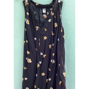 Flower black dress